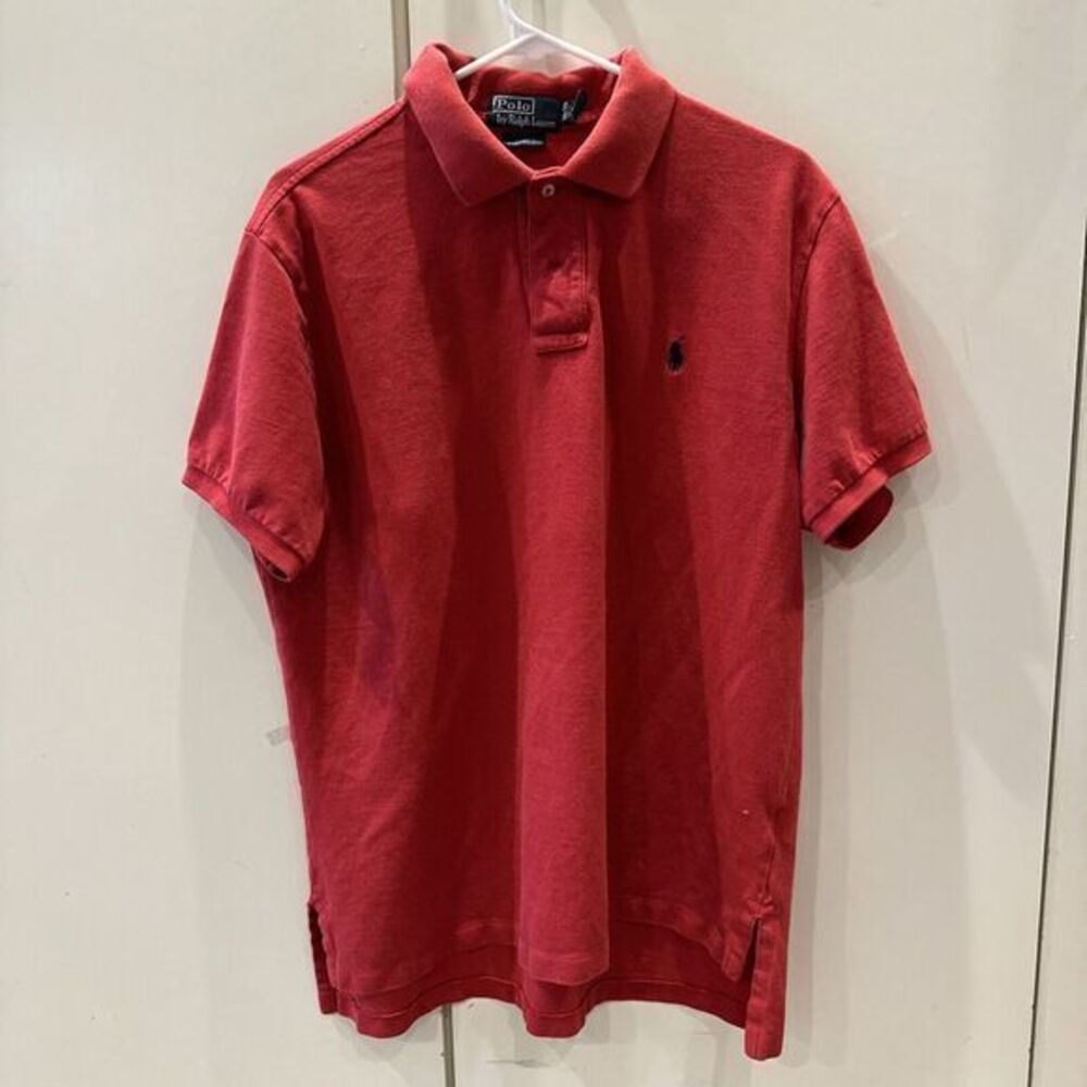 Polo Ralph Lauren Polo Shirt Mens Red Custom Slim Fit SZ XL